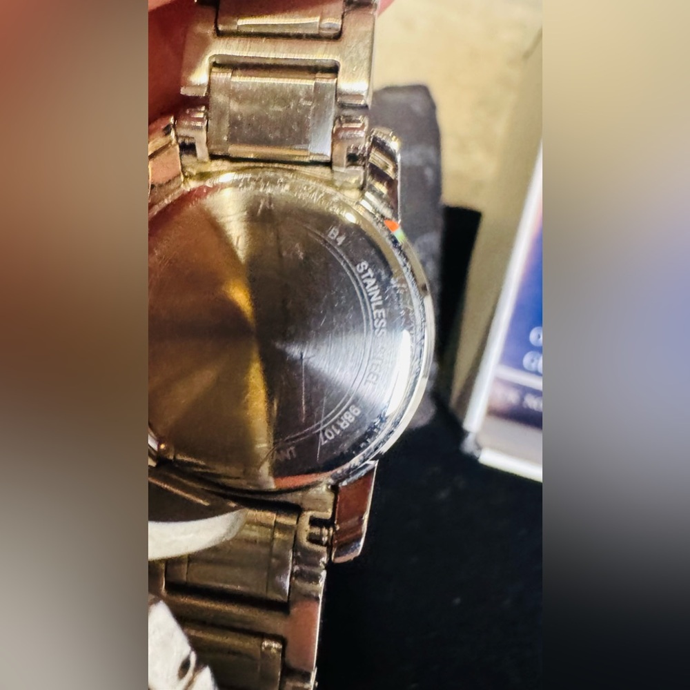 Bulova Two-Tone Stainless Mother of Pearl, Diamond Bezel Date Indicator Watch - Picture 4 of 15